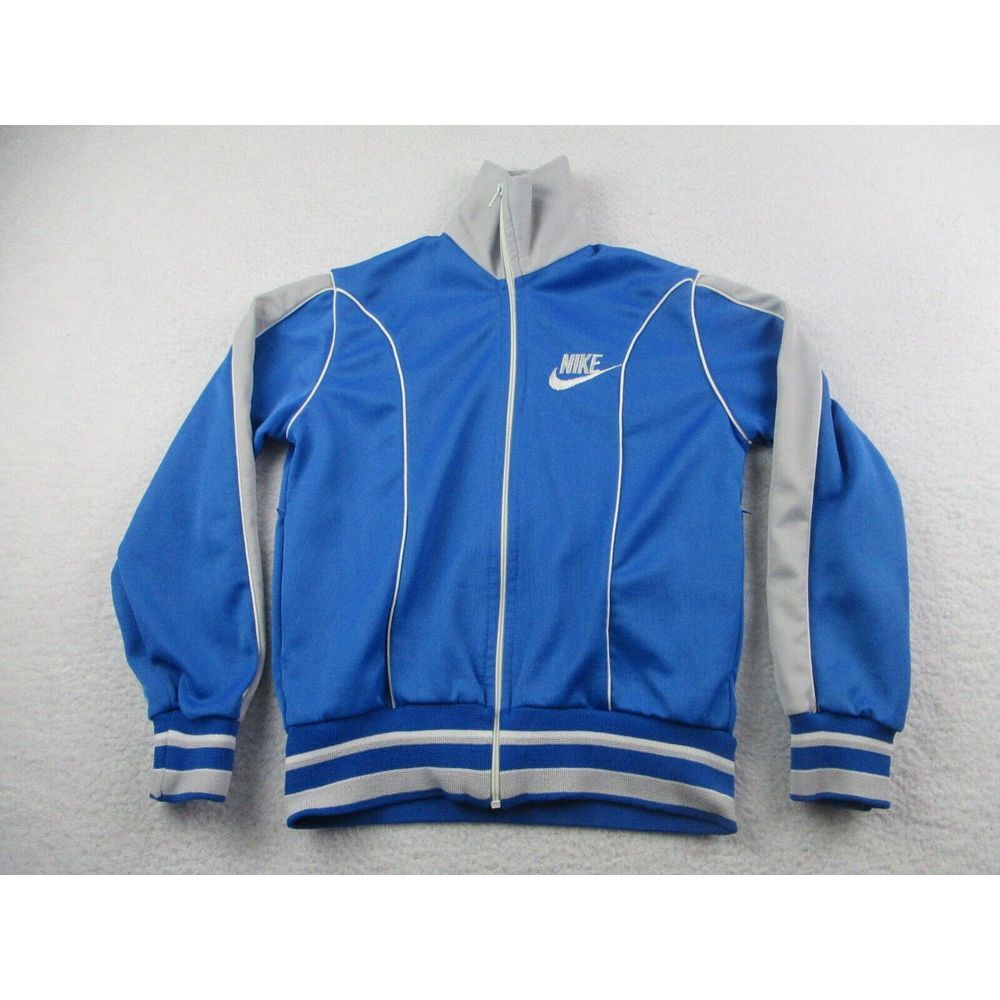 Vintage Nike Track Jacket Womens Size‎ Small Sportswear 70s Polyester Blue White